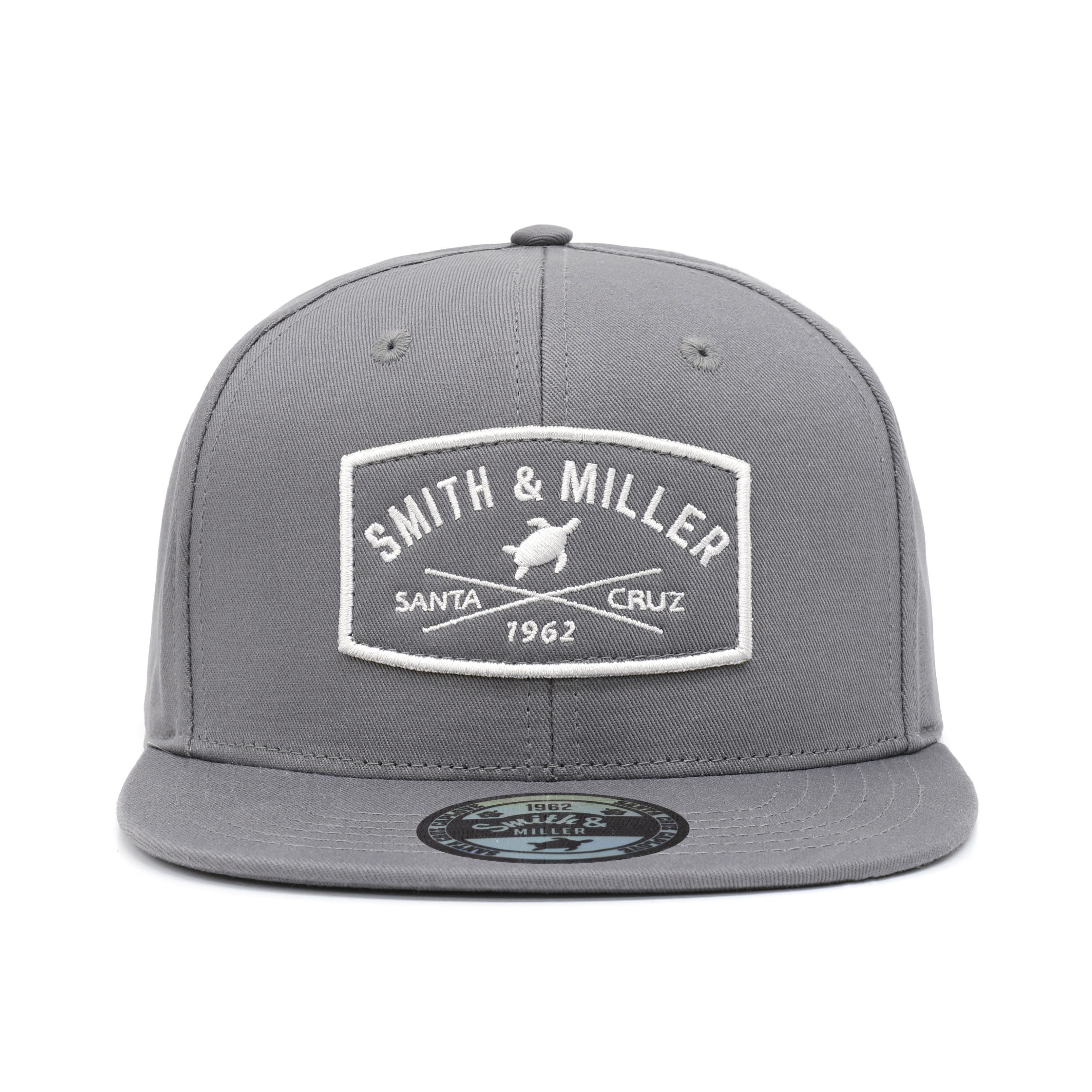 Smith & Miller Lambert Unisex Flat Snapback Cap, charcoal