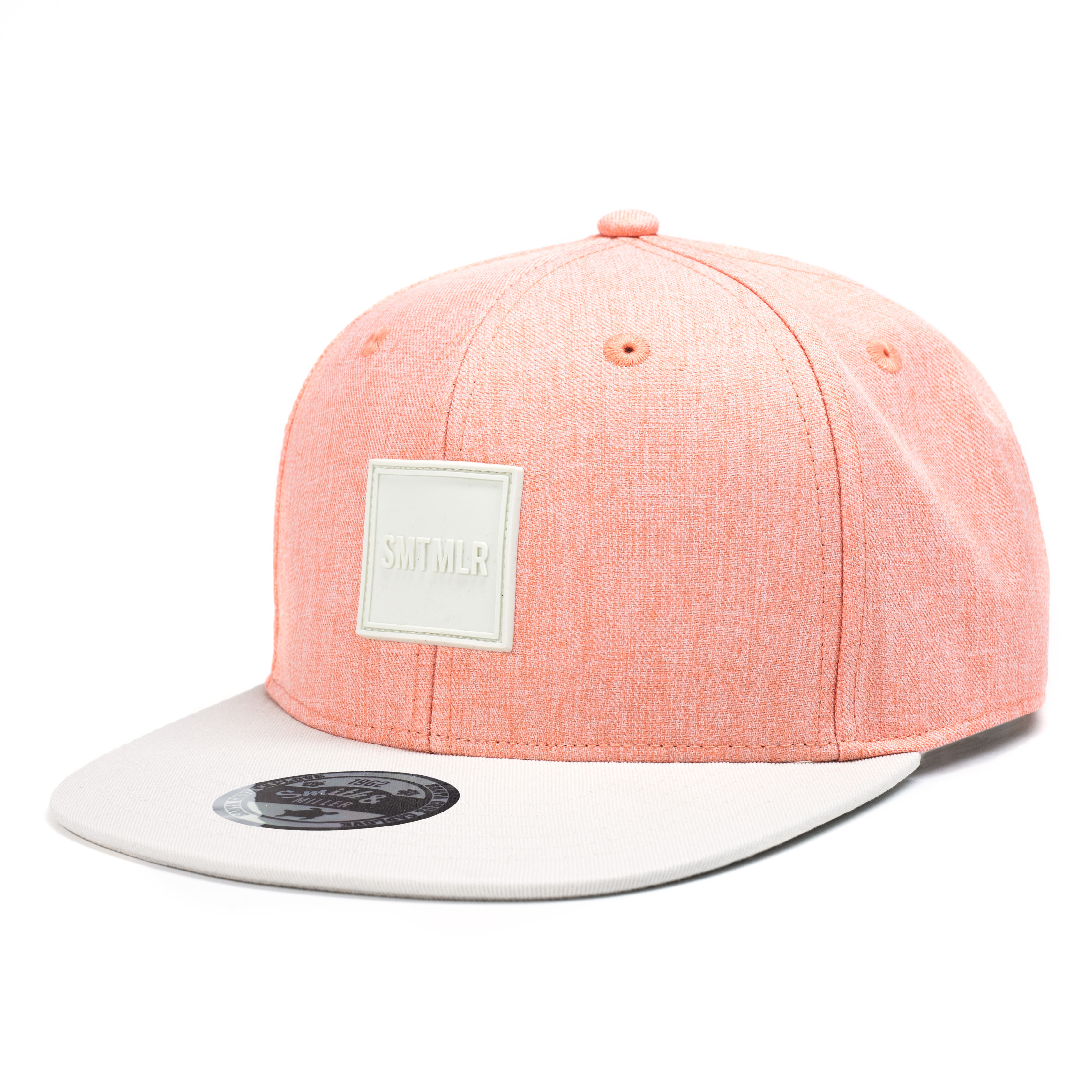 Smith & Miller Davis Unisex Flat Cap, coral-cloud white Smith & Miller Davis Unisex Flat Cap, coral-cloud white