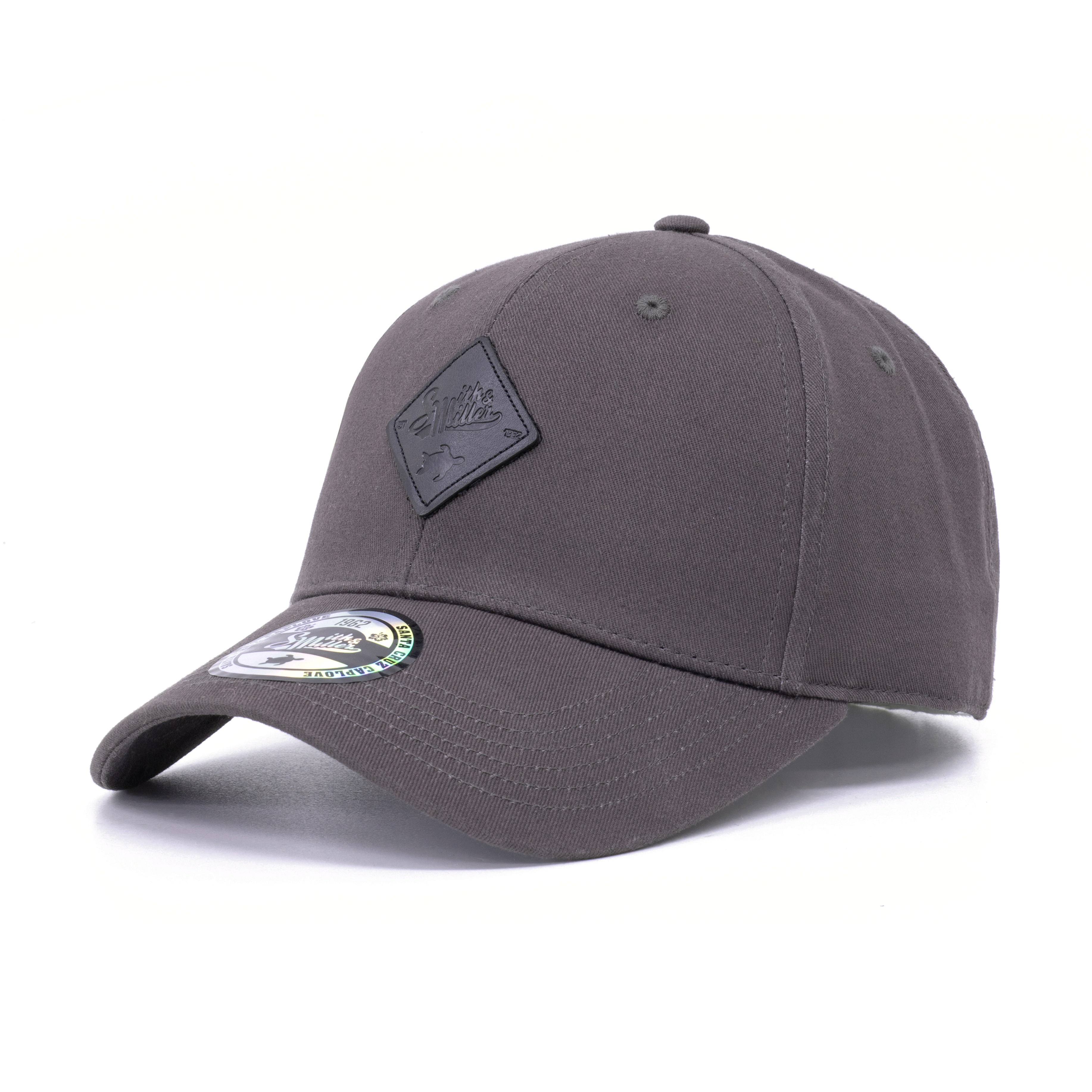 Smith & Miller Beverly Unisex Curved Cap, dark grey