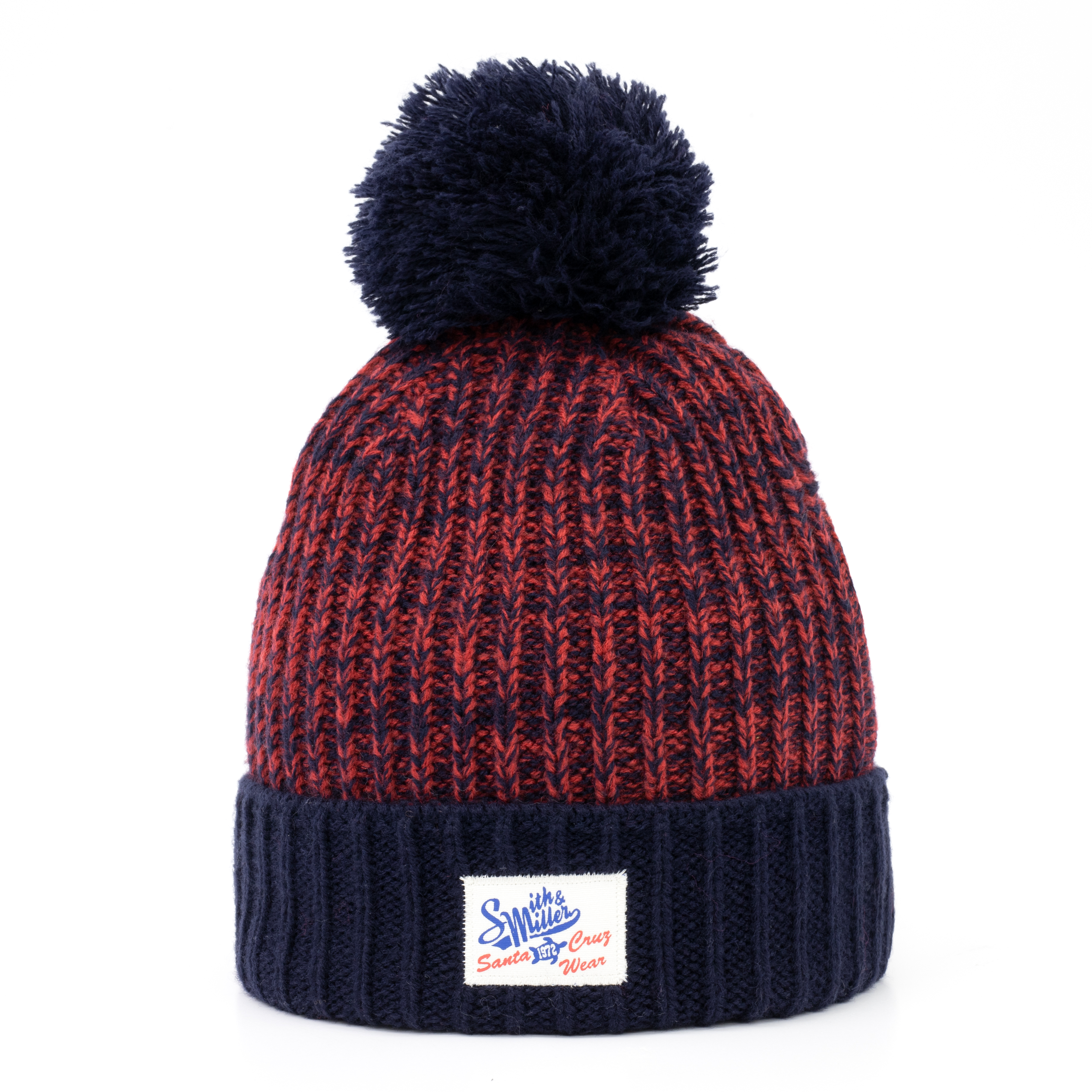 Smith & Miller Iver Beanie, navy/red