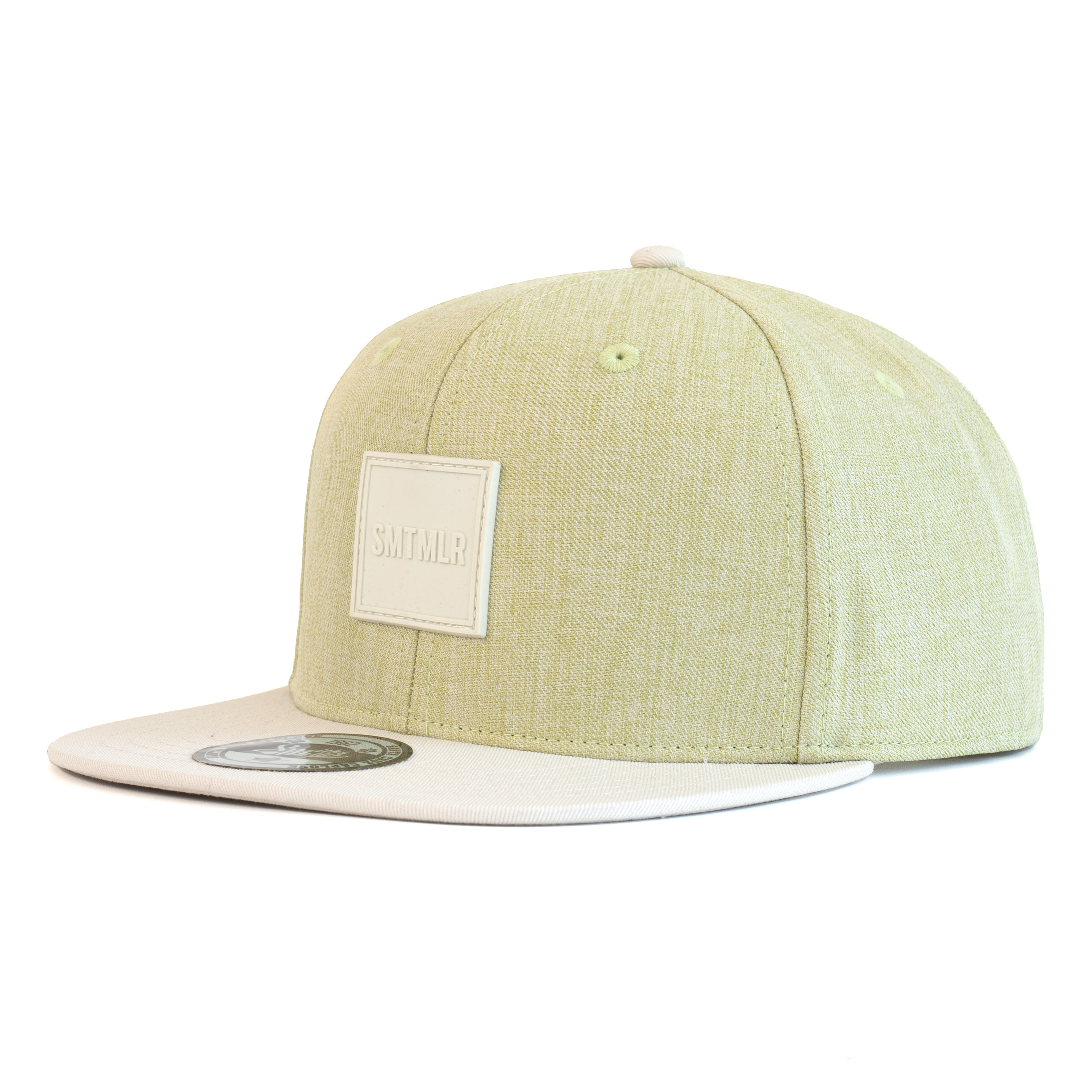 Smith & Miller Davis Unisex Flat Cap, jade green/cloud white