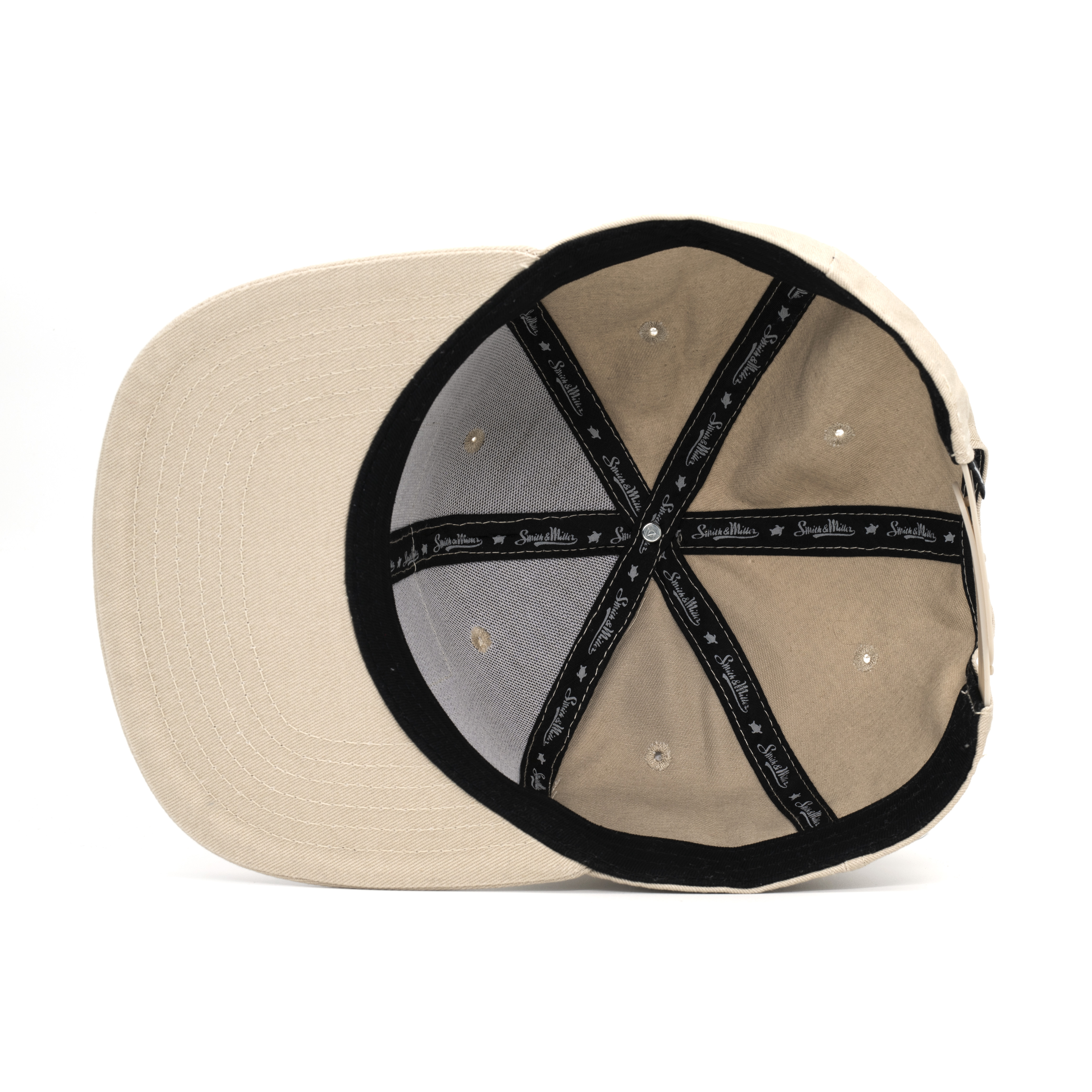 Smith & Miller Lambert Unisex Flat Snapback Cap, stone