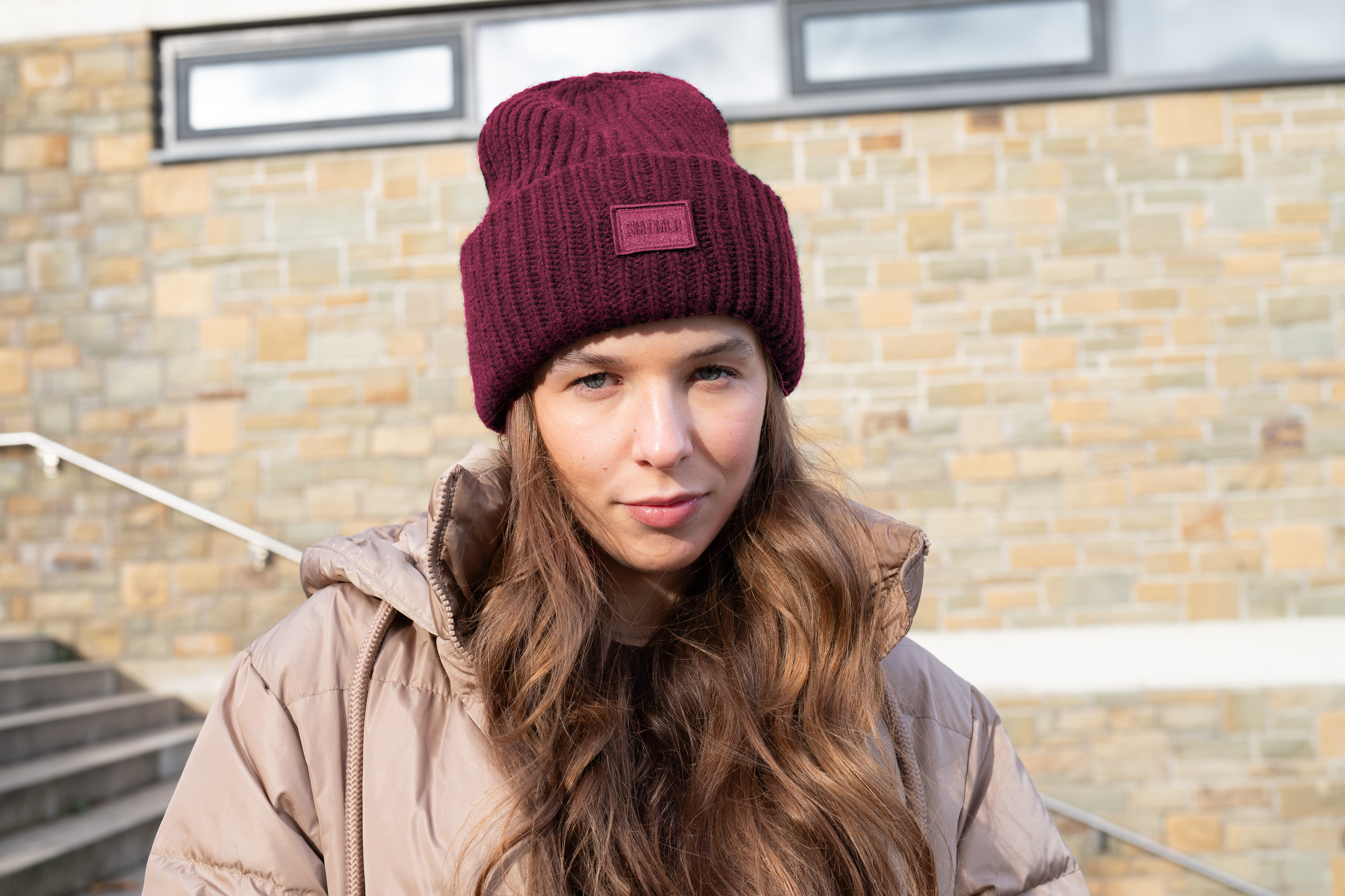 Smith & Miller Vermilion Beanie, maroon