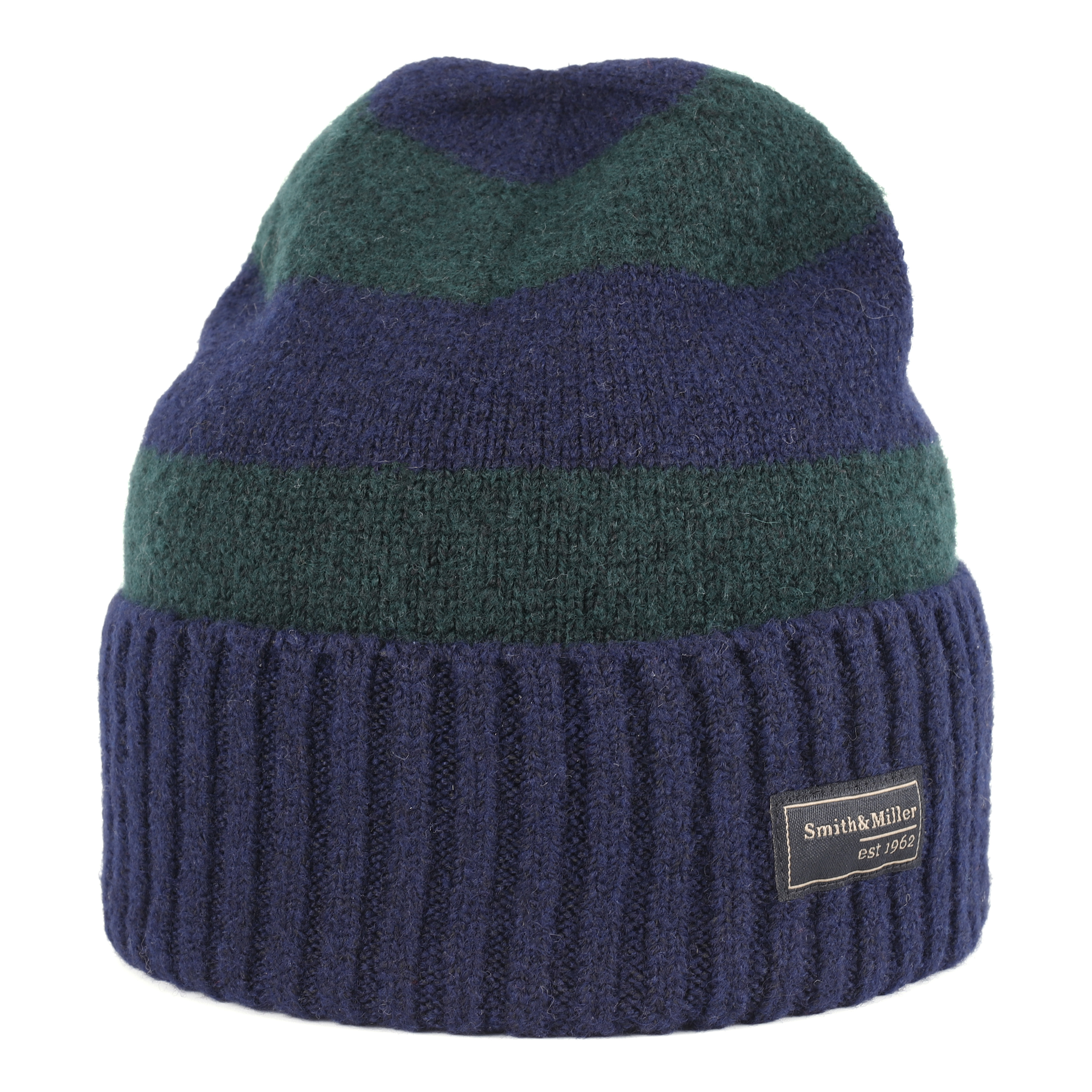 Smith & Miller "Sloan" Beanie, navy/pine green