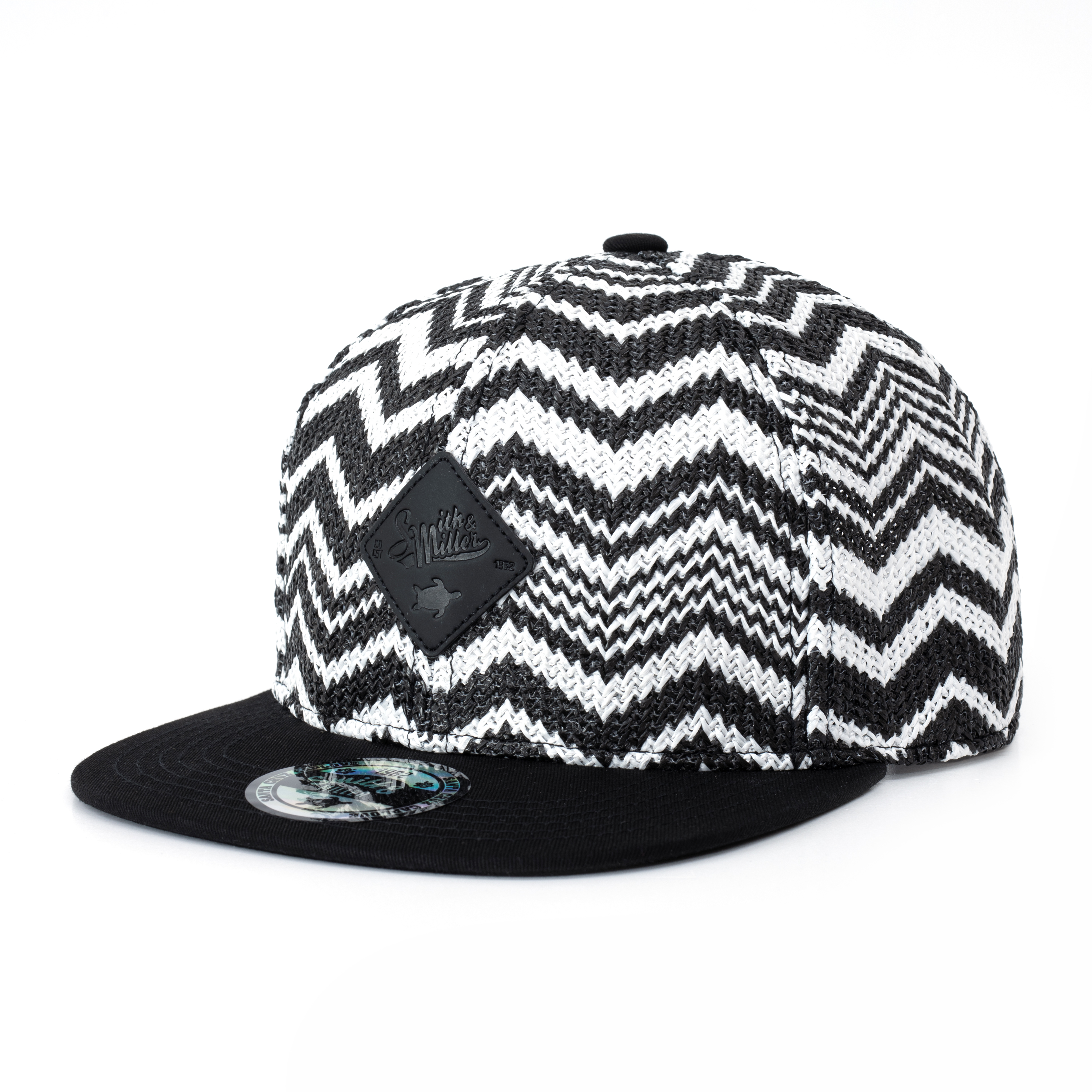 Smith & Miller Bast Flat Unisex  Snapback Cap, black Smith & Miller Bast Flat Unisex  Snapback Cap, black