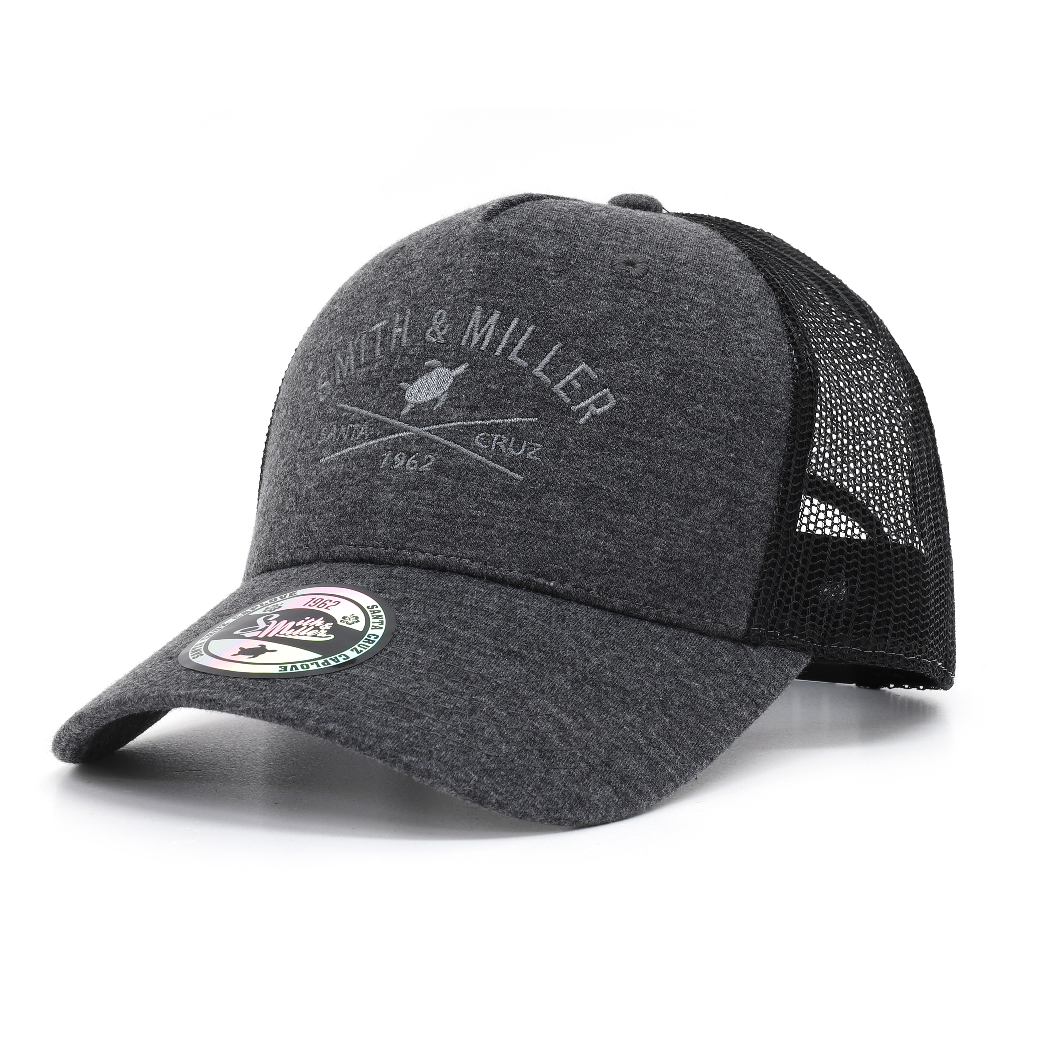 Smith & Miller Pico Rivera Unisex Trucker Cap, heather black