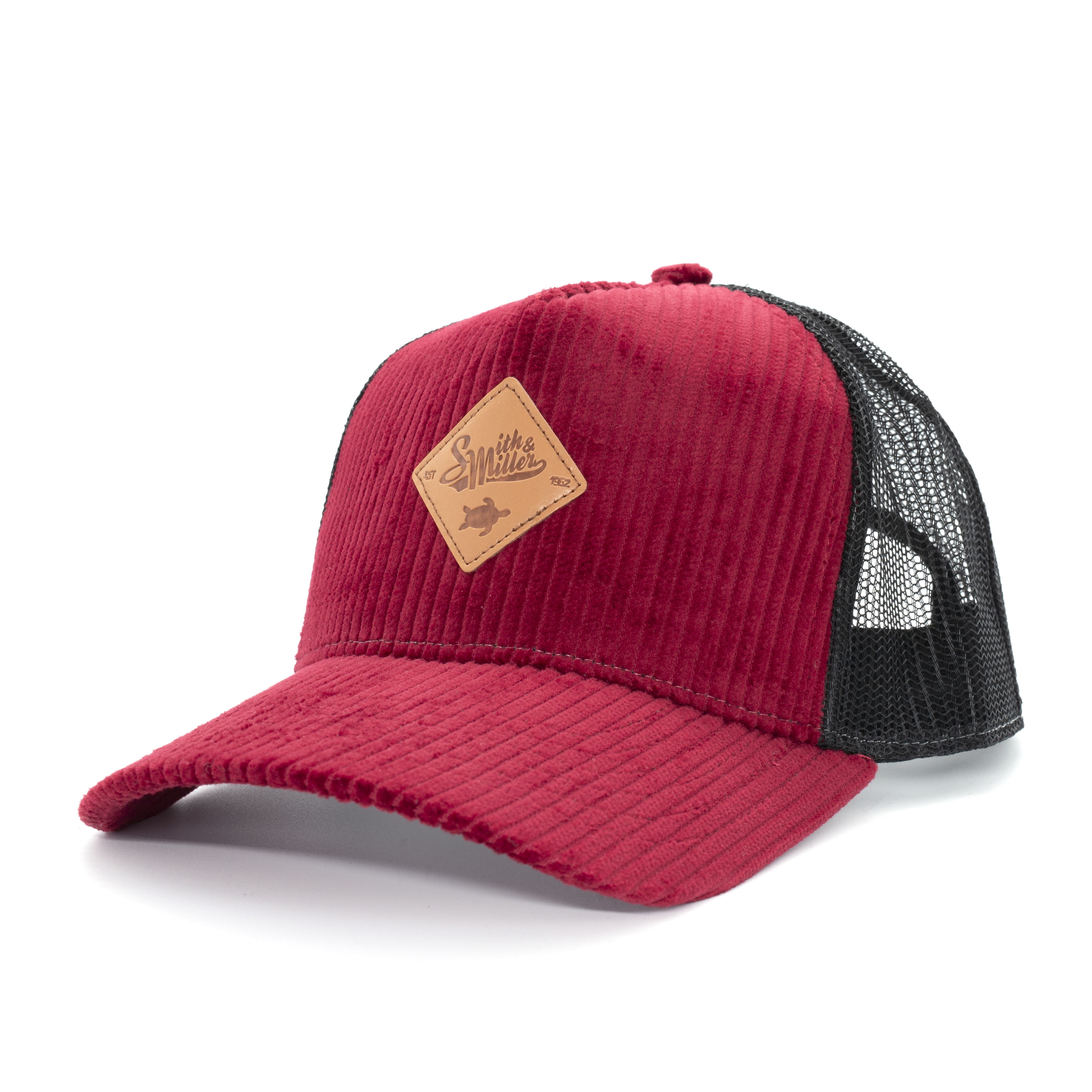 Smith & Miller Dodge Unisex Trucker Cord Cap, red/black
