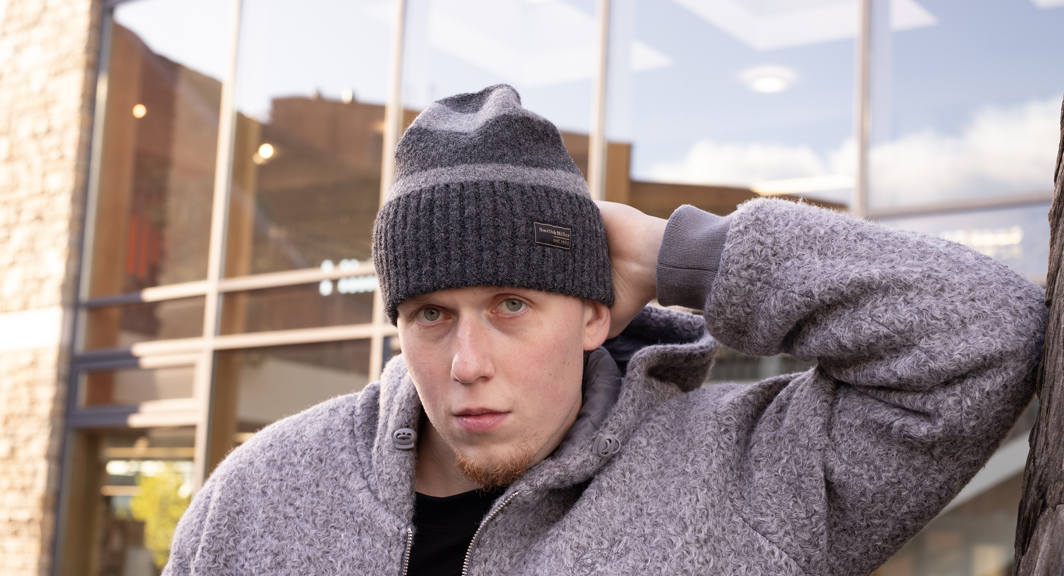 Smith & Miller "Sloan" Beanie, anthracite/grey