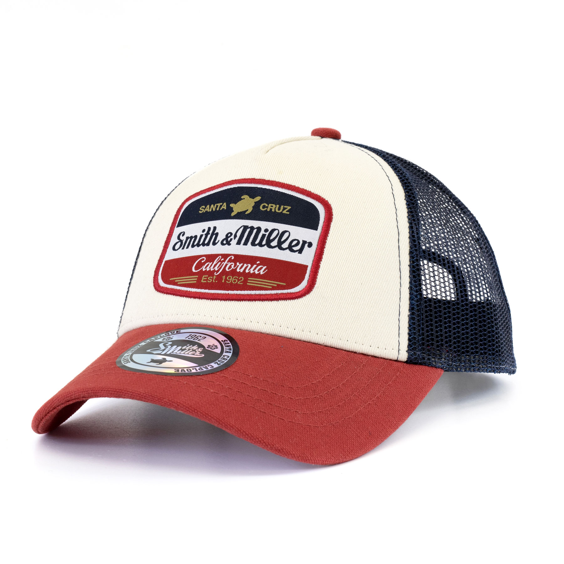 Smith & Miller Vicent Unisex Trucker Cap, antique red - stone